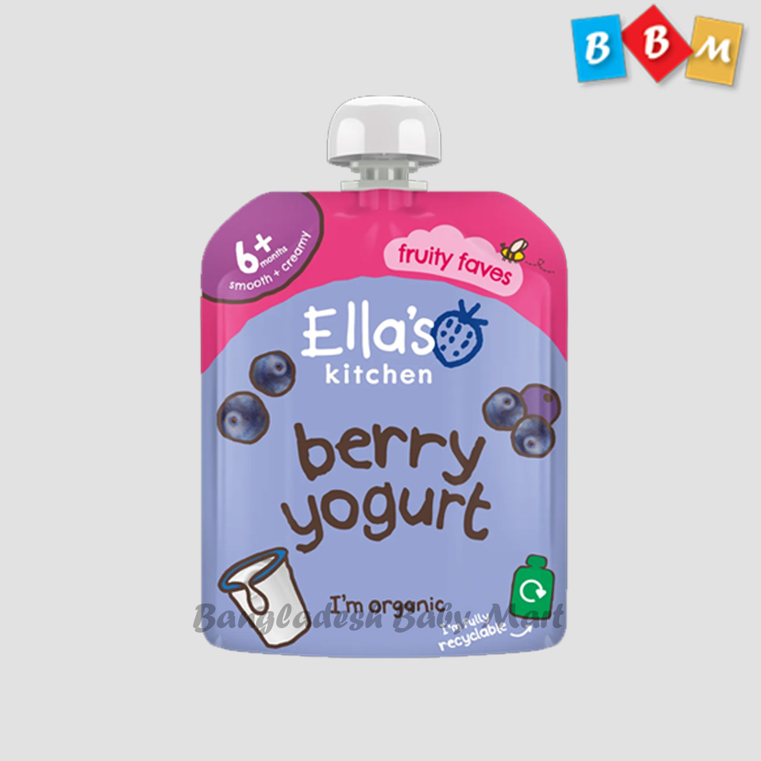 Ella's Kitchen Berry yummy yogurt greek style case