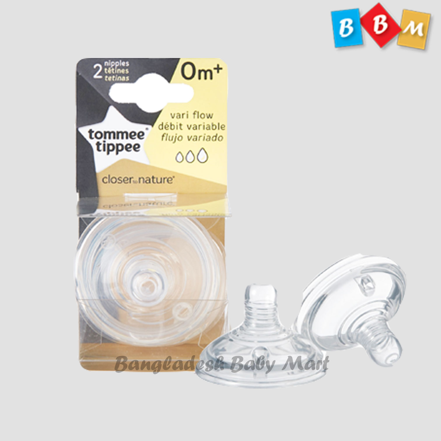 Natural Start Baby Bottle Teats, Vari Flow - 2 pack