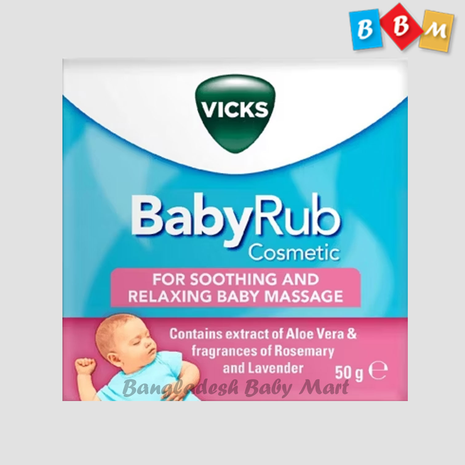 VICKS BabyRub Ointment for Soothing and Relaxing Baby Massage Jar 50g