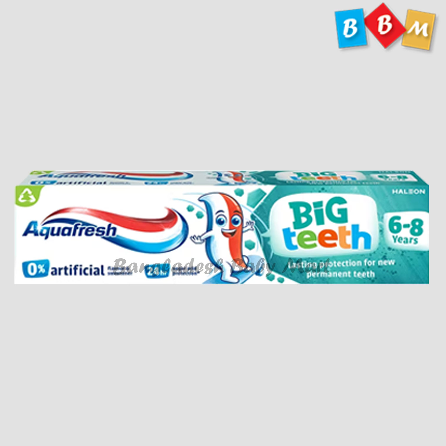 Aquafresh Kids Fluoride Toothpaste, Big Teeth Toothpaste, For Ages 6-8, 75ml