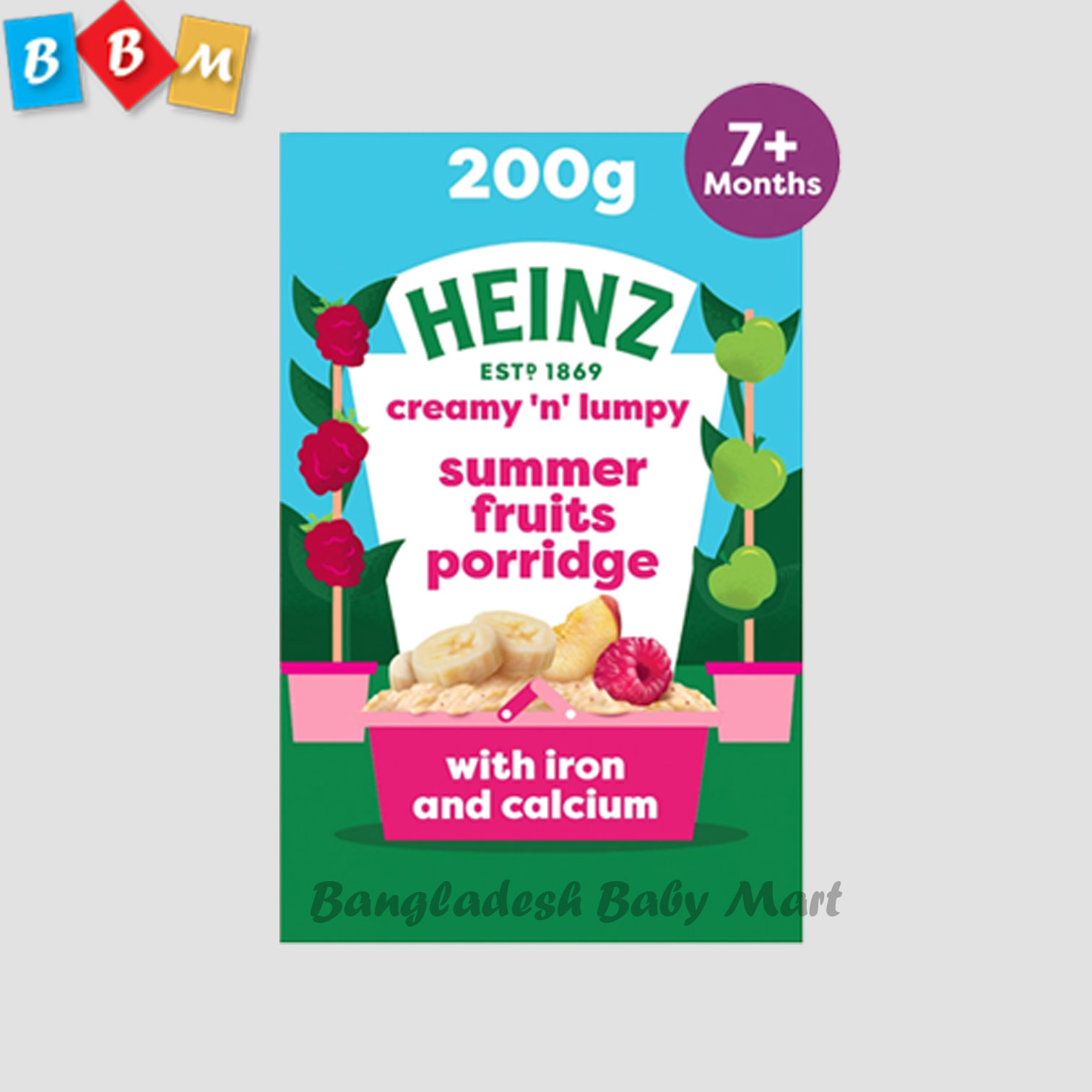 Heinz Summer Fruit Porridge Baby Food 7m+ 200g