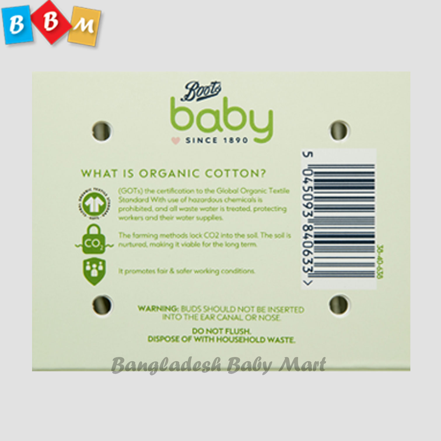 Boots Baby Organic Cotton Buds 200s